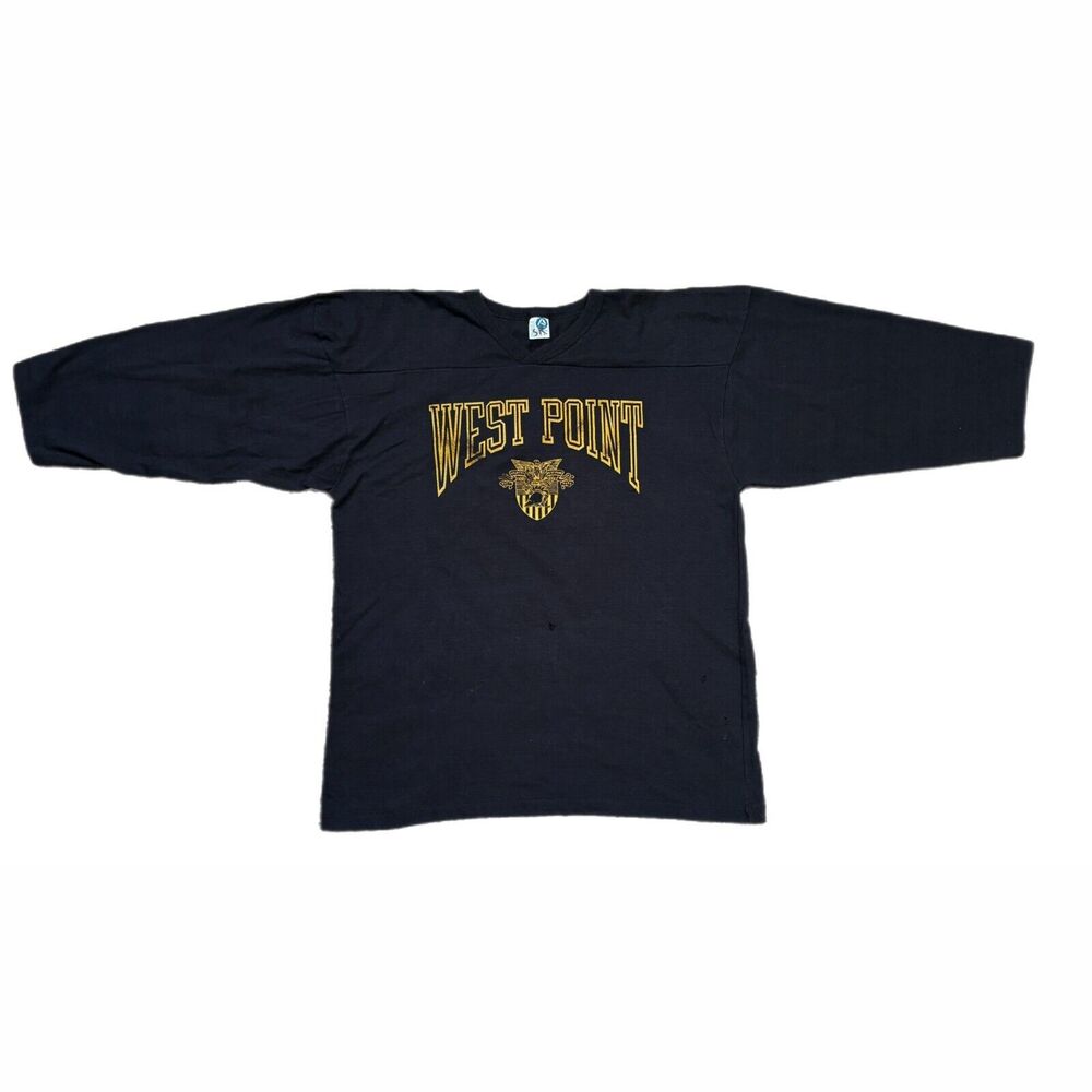 West Point Single Stitch Large T Shirt Cotton Vintage Shield Made USA Academia